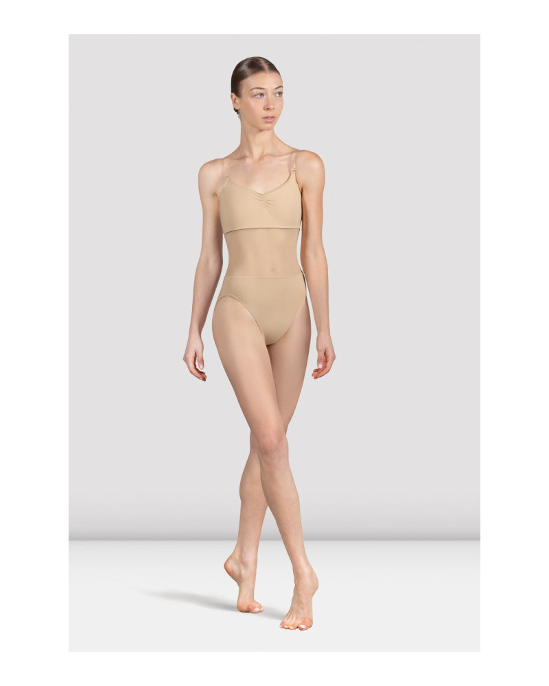 Underwear bodysuit with mesh insert by Bloch | UniversoDanza
