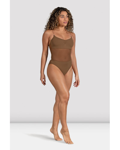 Underwear bodysuit with mesh insert by Bloch | UniversoDanza